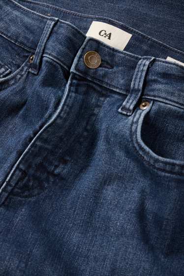 Femei - Flared jeans - talie medie - denim-albastru