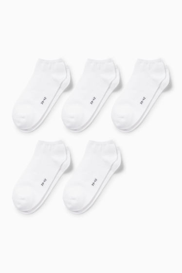 Donna - Confezione da 5 - calzini corti - bianco