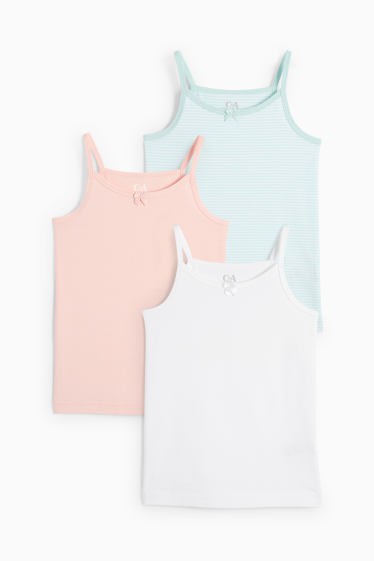Kinder Mädchen - Multipack 3er - Singlet - rosa