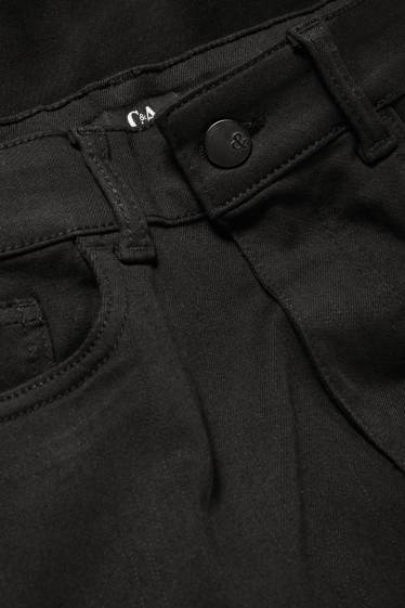 Damen - Stoffhose - High Waist - Slim Fit - schwarz