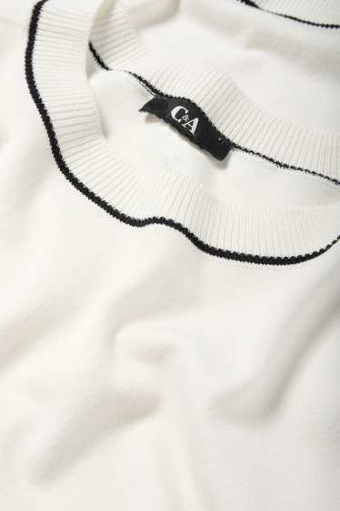 Damen - Feinstrick-Pullover - weiß