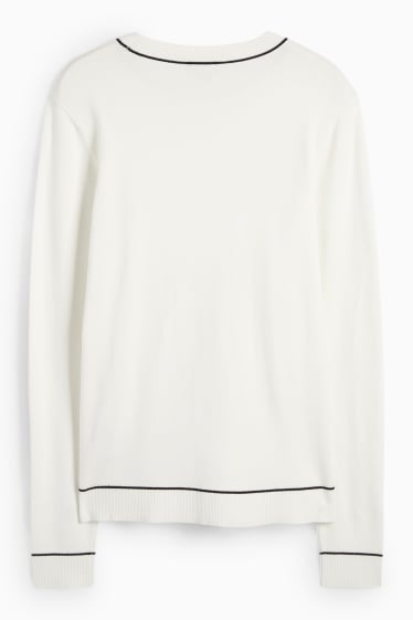 Damen - Feinstrick-Pullover - weiß