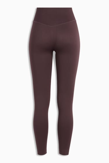 Damen - Funktions-Leggings - seamless - dunkelbraun