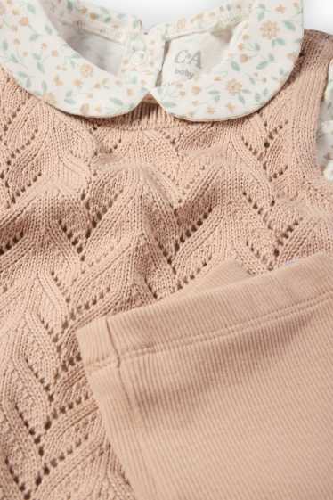 Baby Mädchen - Baby-Outfit - 3 teilig - taupe