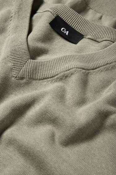 Herren - Feinstrick-Pullover - grün