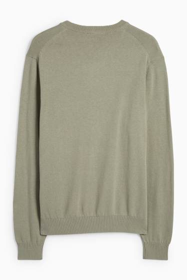 Herren - Feinstrick-Pullover - grün