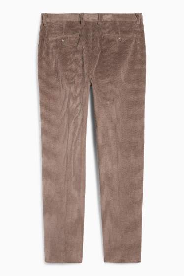 Men - Corduroy mix & match trousers - regular fit - stretch - brown