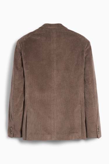 Uomo - Blazer coordinabile in velluto - regular fit - stretch - marrone