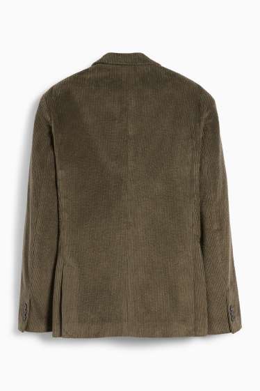 Uomo - Blazer coordinabile in velluto - regular fit - stretch - verde scuro
