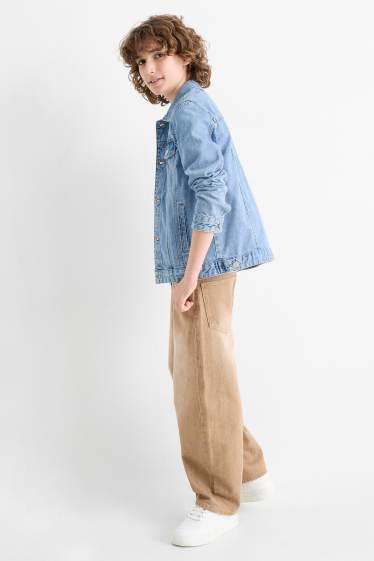 Kinder Jungen - Baggy Jeans - hellbraun