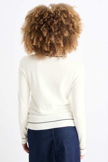 Damen - Feinstrick-Pullover - weiß
