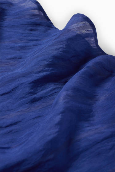 Femmes - Jupe - à rayures - finition texturée - bleu