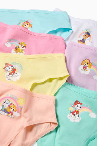 Kinder Mädchen - Multipack 7er - PAW Patrol - Slip - rosa / türkis