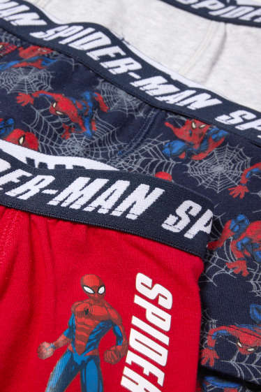 Children Boys - Multipack of 3 - Spider-Man - boxer shorts - red / blue