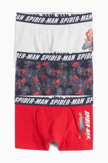Children Boys - Multipack of 3 - Spider-Man - boxer shorts - red / blue