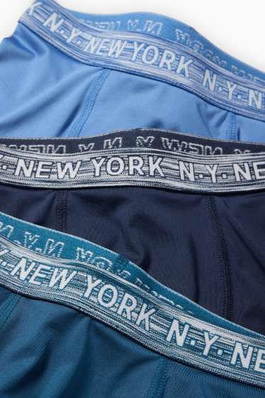 Kinder Buben - Multipack 3er - New York - Boxershorts - blau