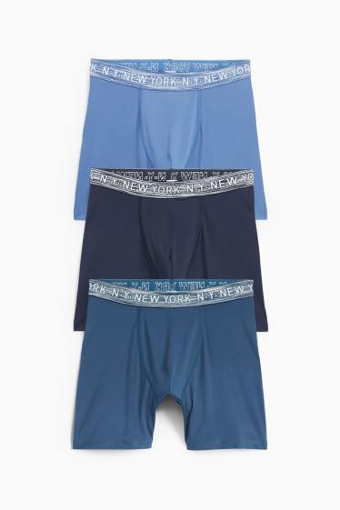 Kinder Buben - Multipack 3er - New York - Boxershorts - blau