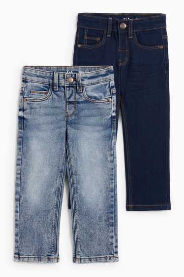 Children Boys - Multipack of 2 - straight jeans - denim-dark blue