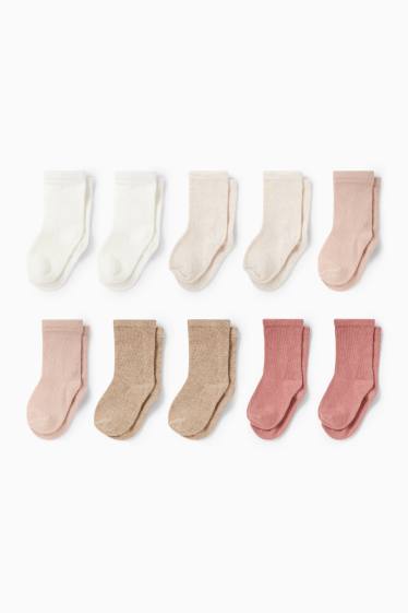 Bébés filles - Lot de 10 - chaussettes bébé - rose