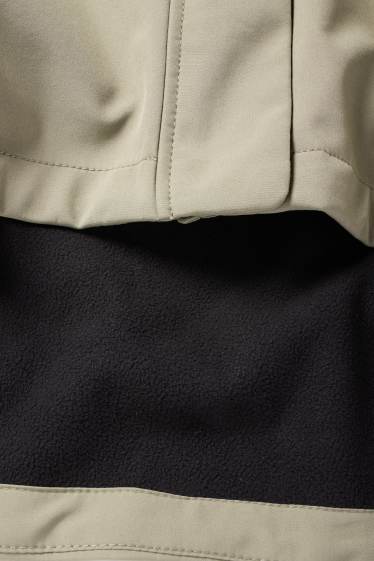 Femei - Geacă softshell cu glugă - rezistentă la apă - 4 Way Stretch - verde deschis