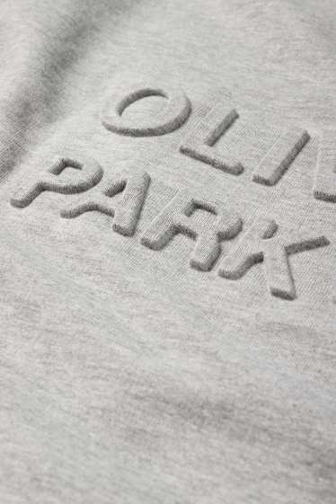 Men - T-shirt - relaxed fit - light gray-melange