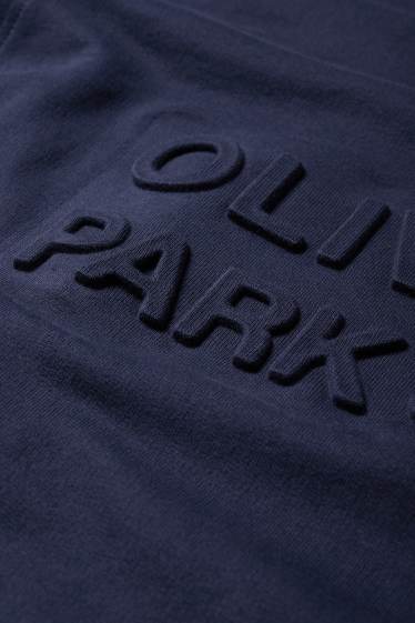 Heren - T-shirt - relaxed fit - donkerblauw