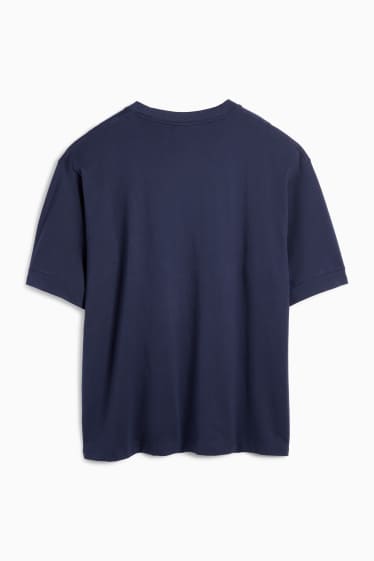 Heren - T-shirt - relaxed fit - donkerblauw