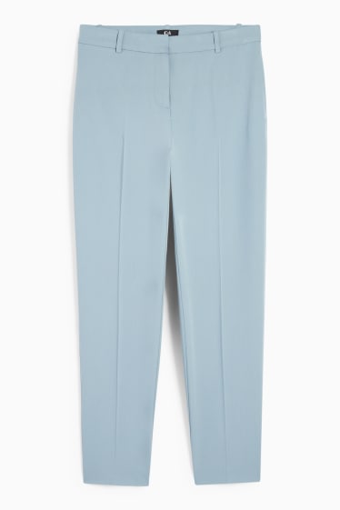 Damen - Business-Hose - Mid Waist - Slim Fit - hellblau