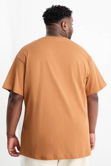 Hommes - T-shirt - relaxed fit - marron