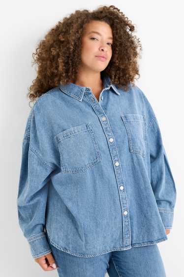 Damen - Jeansbluse - jeansblau