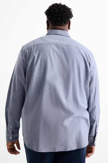 Hommes - Chemise - regular fit - col button-down - bleu