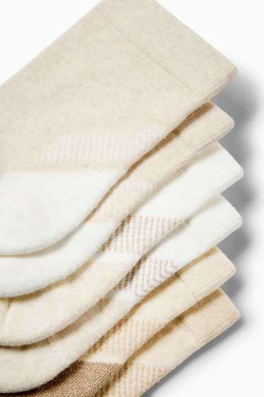 Damen - Multipack 3er - Sneakersocken - hellbeige