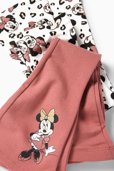 Copii - Fete - Multipack 2 buc. - Minnie Mouse - colanți termoizolanți evazați - roz închis