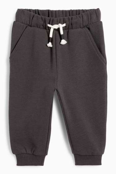 Baby: jongens - Pompoen - baby-outfit - 2-delig - grijs