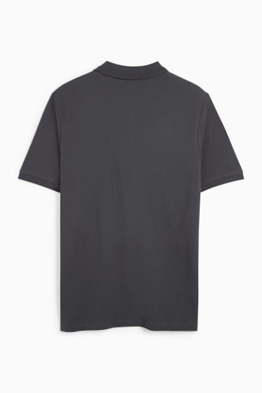 Herren - Poloshirt - Regular Fit  - dunkelgrau