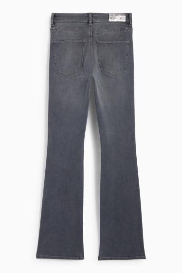 Damen - Bootcut Jeans - Mid Waist - Shaping-Jeans - LYCRA® - jeansgrau