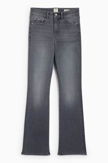 Damen - Bootcut Jeans - Mid Waist - Shaping-Jeans - LYCRA® - jeansgrau