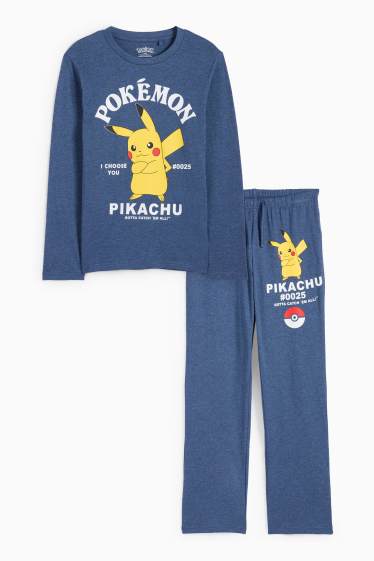 Copii - Băieți - Pokémon - Pikachu - pijama - 2 piese - albastru închis