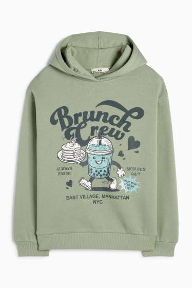 Enfants filles - Bubble Tea - sweat à capuche - vert