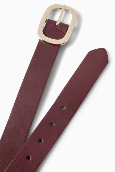 Femmes - Ceinture - matière synthétique - bordeaux