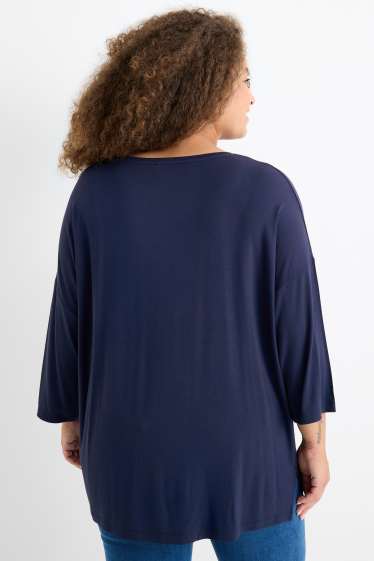 Damen - T-Shirt - Regular Fit - dunkelblau