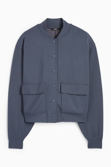 Damen - Basic-Sweatjacke - dunkelblau