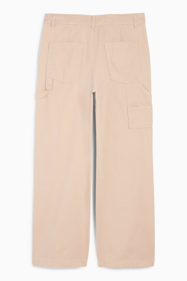 Kinder Mädchen - Stoffhose - beige