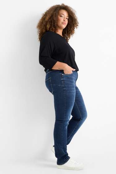 Femmes - Slim jean - mid waist - shaping jean - Flex - LYCRA® - jean bleu foncé