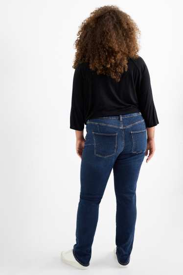 Femmes - Slim jean - mid waist - shaping jean - Flex - LYCRA® - jean bleu foncé