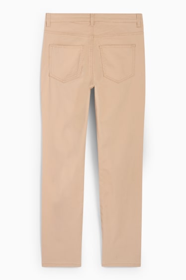 Damen - Stoffhose - High Waist - Slim Fit - beige