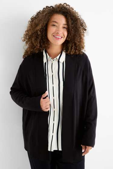 Dames - Gebreid vest - zwart