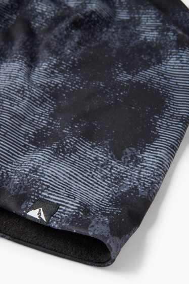 Kinderen: jongens - Beanie - met patroon - antraciet