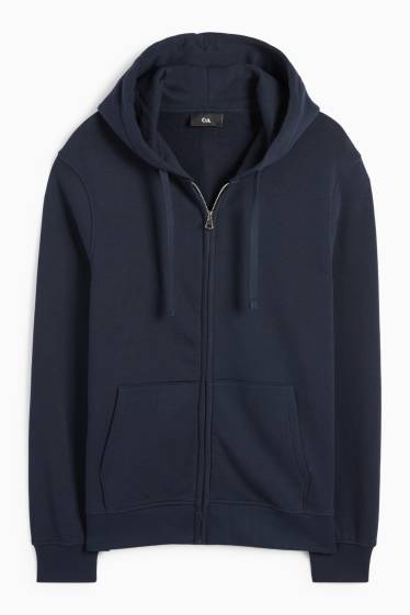 Herren - Sweatjacke mit Kapuze - dunkelblau