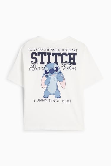 Bambine - Lilo & Stitch - maglia a maniche corte - bianco